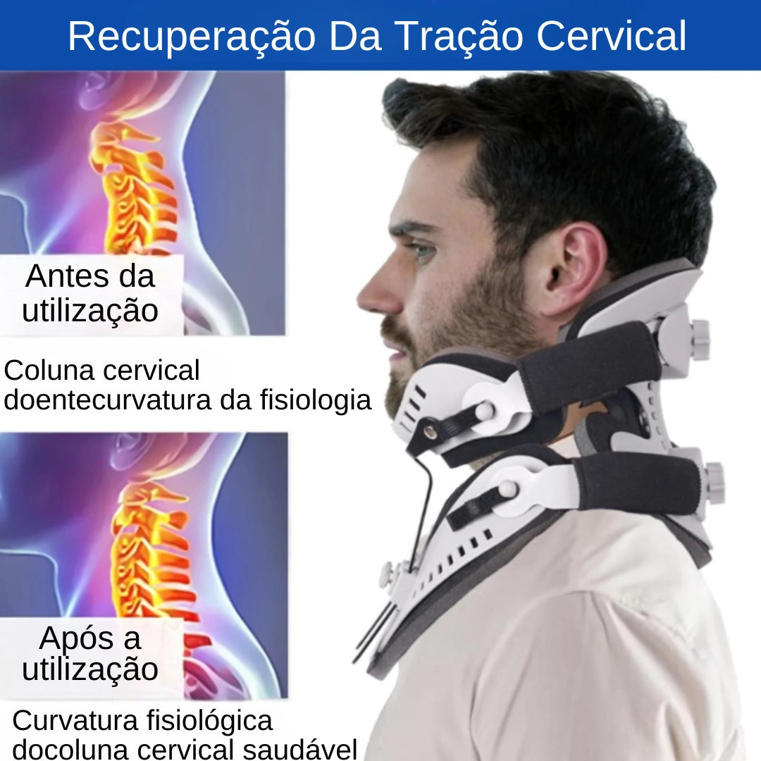 Colar Cervical Ajustável para Alívio e Correção Postural