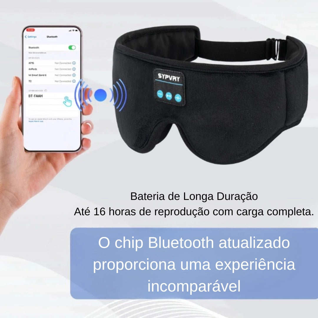 Máscara de Dormir Bluetooth 3D com Fones de Ouvido