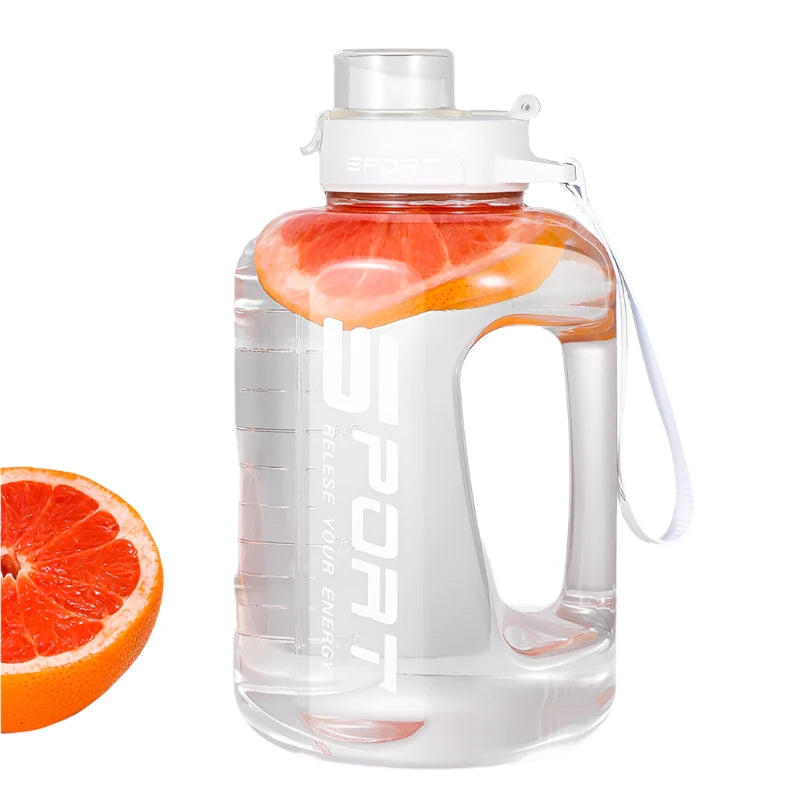 Balde de plástico portátil para esportes garrafa de água, 1.2L, 1.7L, 2.5L, Netflix Straw Pot, Belly Cup, Ton Bucket, Space Cup, Students